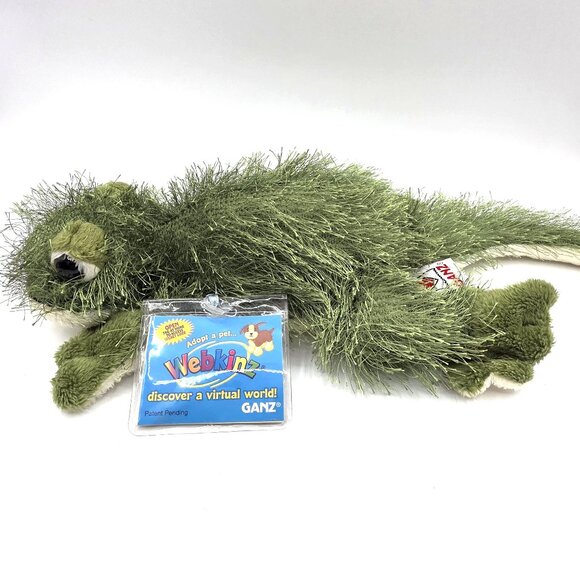 Webkinz Ganz Green Gecko HM186 Lizard Reptile Stuffed Animal New Sealed Tag Code - Picture 3 of 9